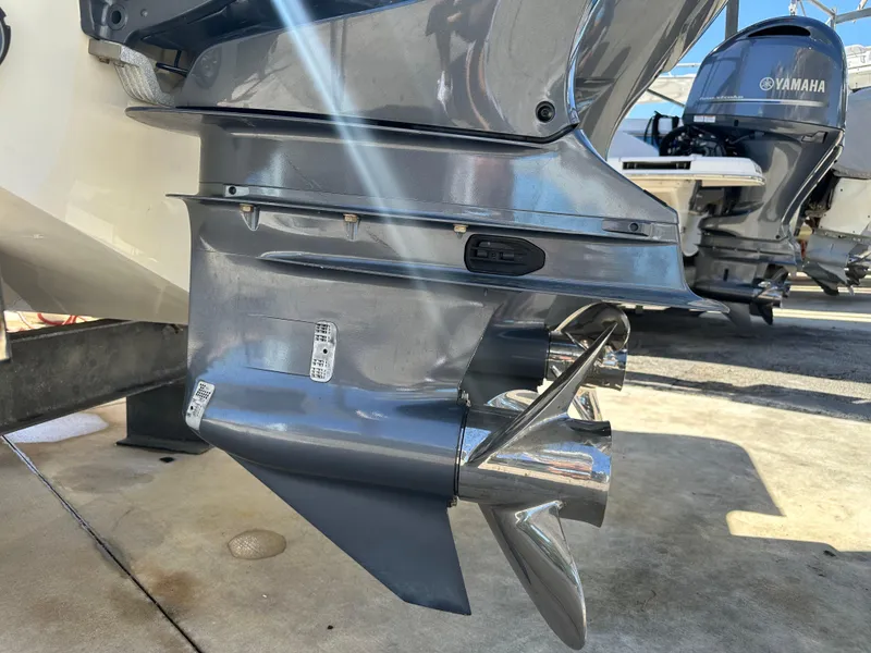 Slide: The Image of Outboard motor of 2022 Tidewater 280 CC boat with Yamaha engine in sunlight. - 7