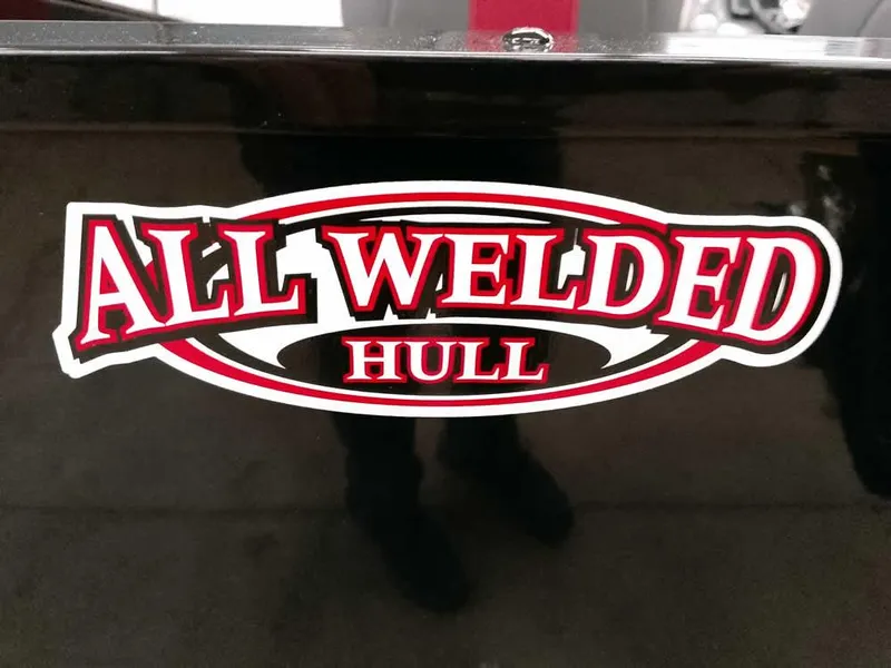 Slide: The Image of "All Welded Hull" sticker on 2025 Ranger VS1782SC Angler boat. - 2