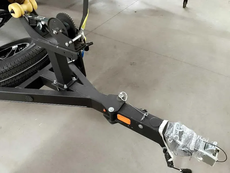 Slide: The Image of Trailer hitch of 2025 Ranger VS1782SC Angler boat, featuring sturdy construction and modern design. - 30