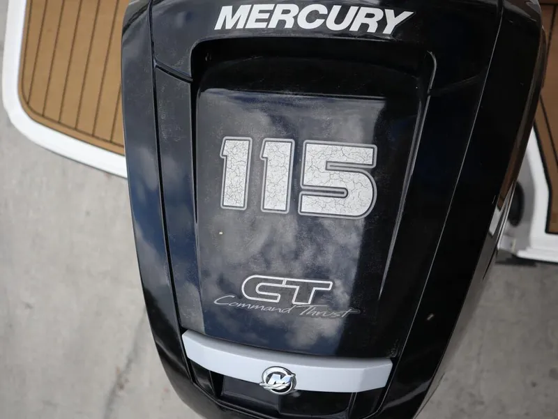 Slide: The Image of Mercury 115 outboard engine on 2022 Bayliner VR4 Bowrider boat. - 23