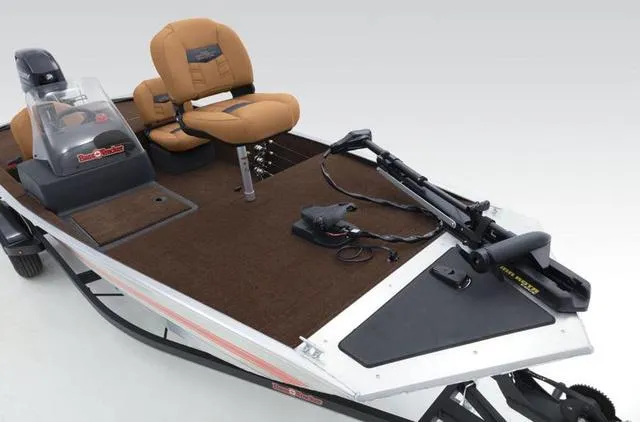 Slide: The Image of 2018 Tracker BASS TRACKER® 40th Anniversary Heritage Edition boat interior with seating and controls. - 19