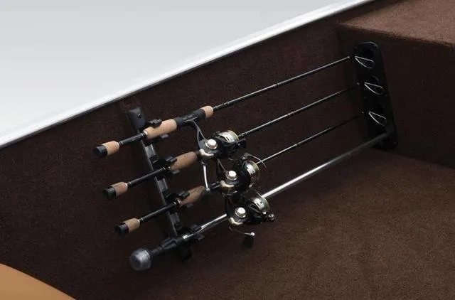 Slide: The Image of 2018 Tracker BASS TRACKER® 40th Anniversary boat with fishing rods secured in holder. - 21