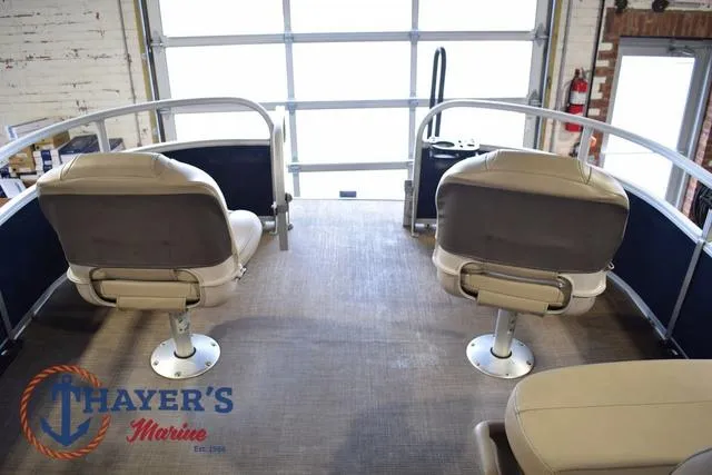 Slide: The Image of 2020 Sun Tracker Bass Buggy® 16 XL interior with seating, displayed at Thayer's Marine. - 13