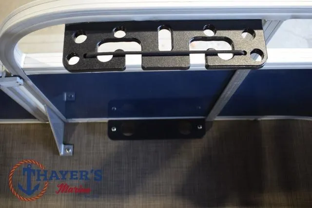Slide: The Image of 2020 Sun Tracker Bass Buggy® 16 XL boat accessory mount, Thayer's Marine logo visible. - 26