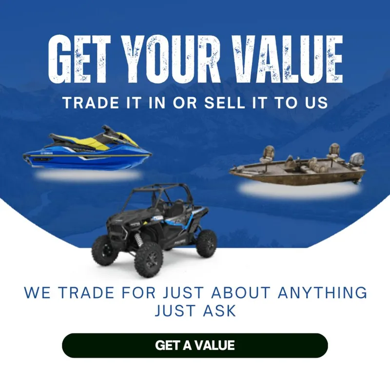 Slide: The Image of Trade-in promotion featuring Skeeter ZXR20, jet ski, and ATV with 'Get Your Value' offer. - 8