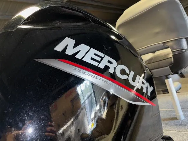 Slide: The Image of Mercury FourStroke engine on 2023 Bass Tracker Classic XL boat. - 22