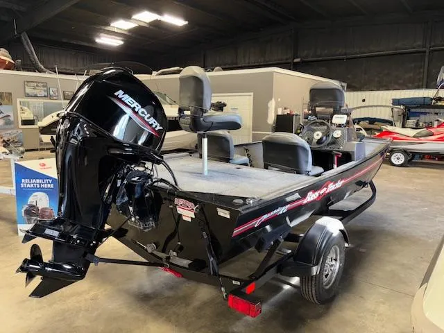 Slide: The Image of 2023 Bass Tracker Classic XL boat with Mercury engine in showroom. - 8