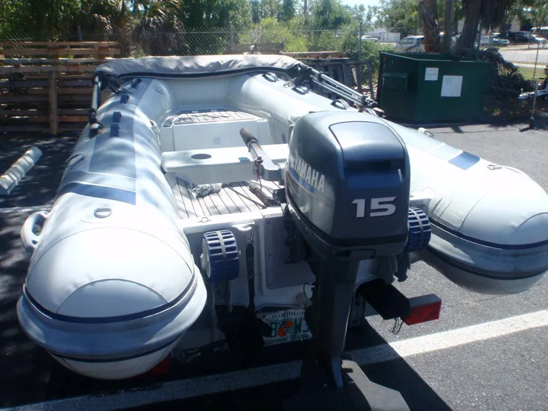 Slide: The Image of 2021 Highfield Classic 290 inflatable boat with Yamaha 15 outboard motor. - 3