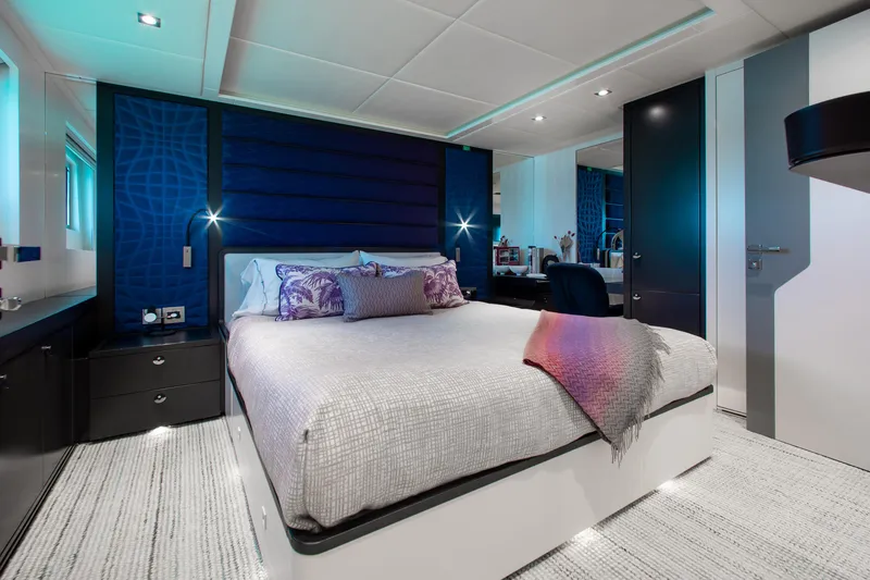 Slide: The Image of Luxurious bedroom interior on 2017 Mengi Yay 105 Custom Explorer yacht. - 16