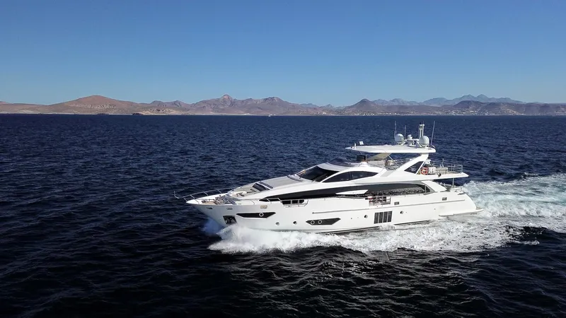 Slide: The Image of Luxurious 2017 Azimut Grande 30 Metri yacht cruising on open sea. - 0