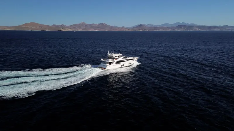 Slide: The Image of Luxury yacht Azimut Grande 30 Metri cruising on open sea, 2017 model. - 35