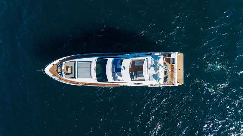 Slide: The Image of Aerial view of 2017 Azimut Grande 30 Metri yacht on open water. - 4
