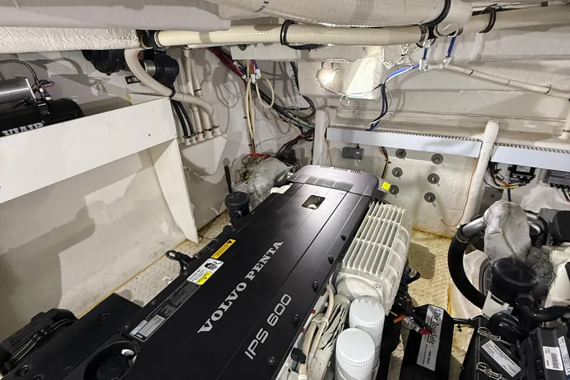 Slide: The Image of Engine room of 2014 Cruisers Yachts 54 Sport Coupe with Volvo Penta IPS 600 engine. - 31