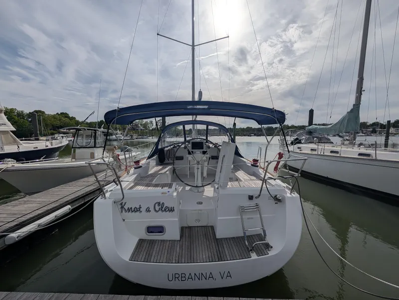 Slide: The Image of Beneteau Oceanis 37 Platinum 2015 sailboat docked in Urbanna, VA marina. - 3