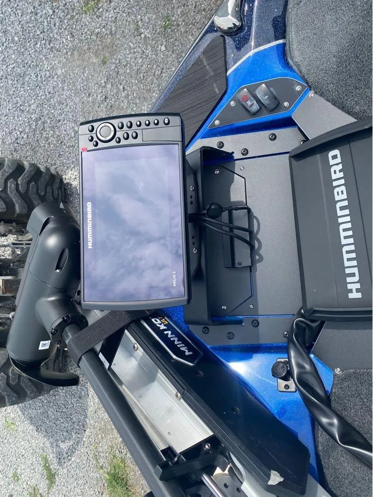 Slide: The Image of 2025 Skeeter ZXR 21 boat with Humminbird fish finder and Minn Kota trolling motor. - 18