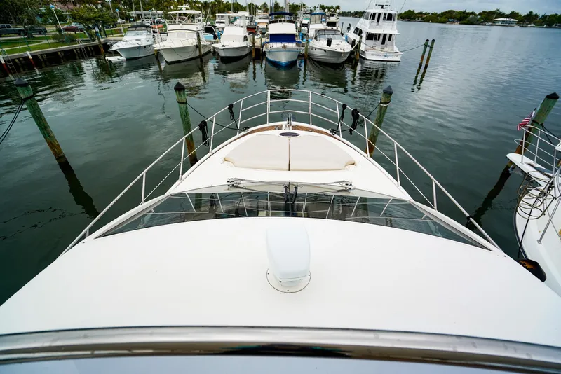 Slide: The Image of Luxurious 2012 Azimut Fly 53 yacht interior with spacious seating and modern amenities. - 17