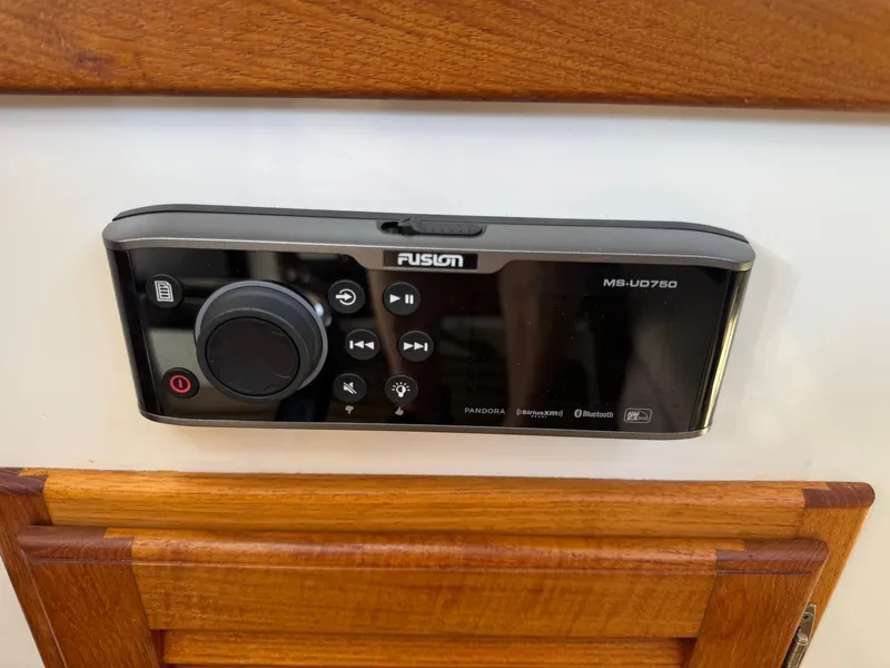 Slide: The Image of Fusion MS-UD750 marine stereo on 2016 Ranger Tugs R-21EC boat interior. - 20