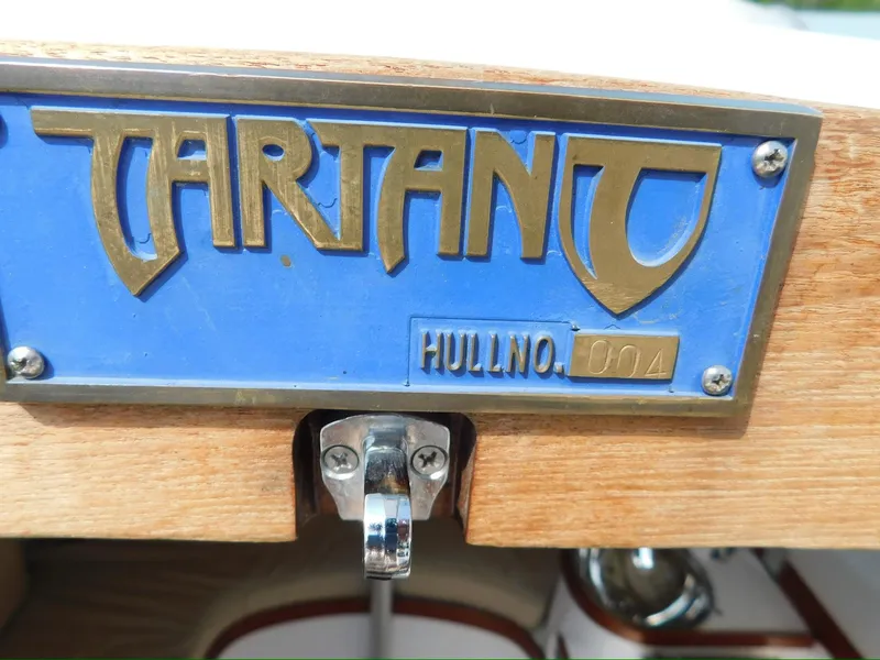 Slide: The Image of Tartan Fantail 2014 boat nameplate with hull number 0014. - 16