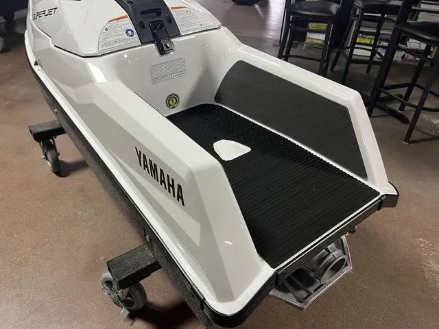 Slide: The Image of 2025 Yamaha Waverunner Superjet® on display, showcasing sleek design and advanced features. - 5