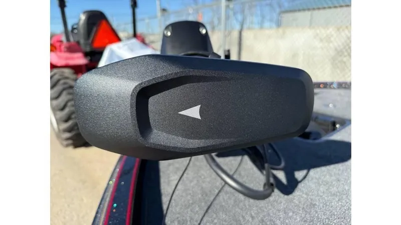 Slide: The Image of Close-up of 2025 Triton 20XP Patriot boat component with arrow symbol. - 10