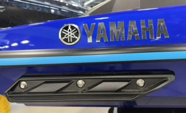 Slide: The Image of 2024 Yamaha Waverunner Jetblaster, blue exterior with logo detail. - 10