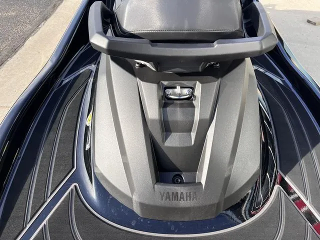 Slide: The Image of 2025 Yamaha Waverunner GP SVHO™ with Audio, sleek black design, rear view. - 22
