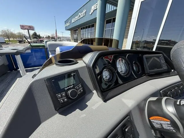 Slide: The Image of Bennington 22 SSB Swingback Tri-Toon Pontoon 2025 - 22