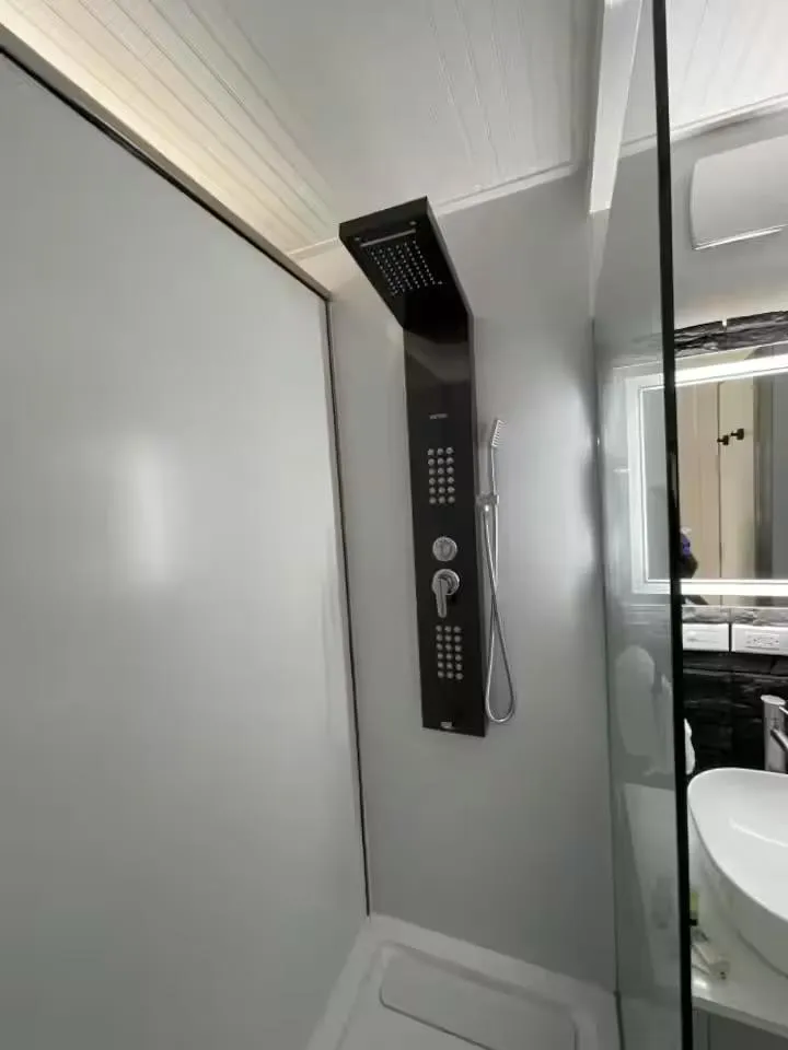 Slide: The Image of Modern Struktures MS 360 shower panel in sleek bathroom, 2023 model. - 15