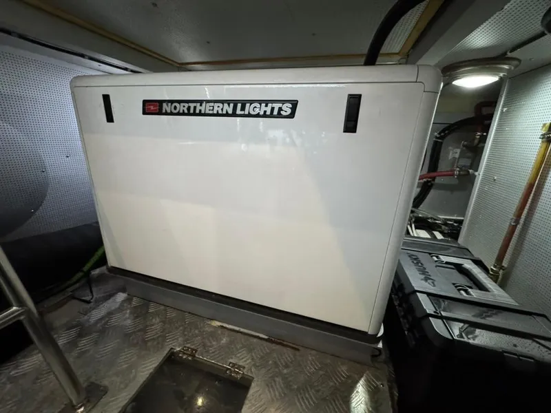 Slide: The Image of Northern Lights generator in 2010 North Pacific 43 Pilothouse engine room. - 35