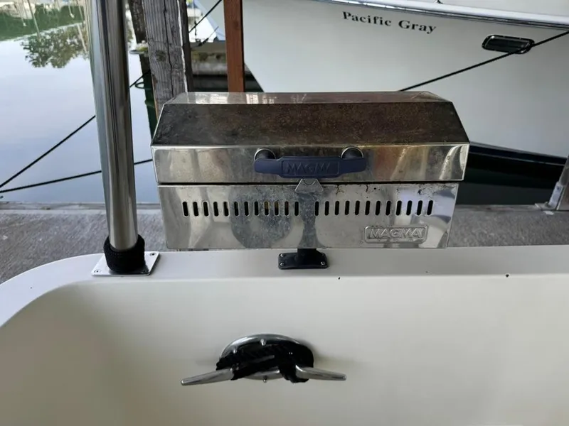 Slide: The Image of Stainless steel Magma grill on a 2010 North Pacific 43 Pilothouse boat. - 41