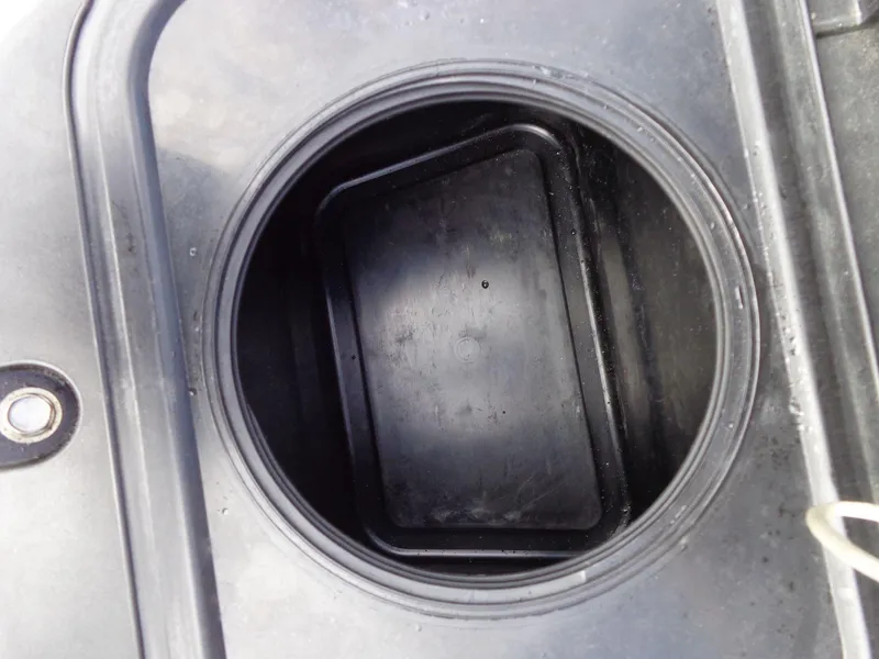 Slide: The Image of Storage compartment of a 2019 Yamaha FX Cruiser HO boat, showing interior details. - 19