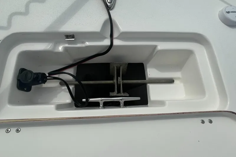 Slide: The Image of Anchor storage compartment on a 2019 Tidewater 220 CC Adventure boat. - 8