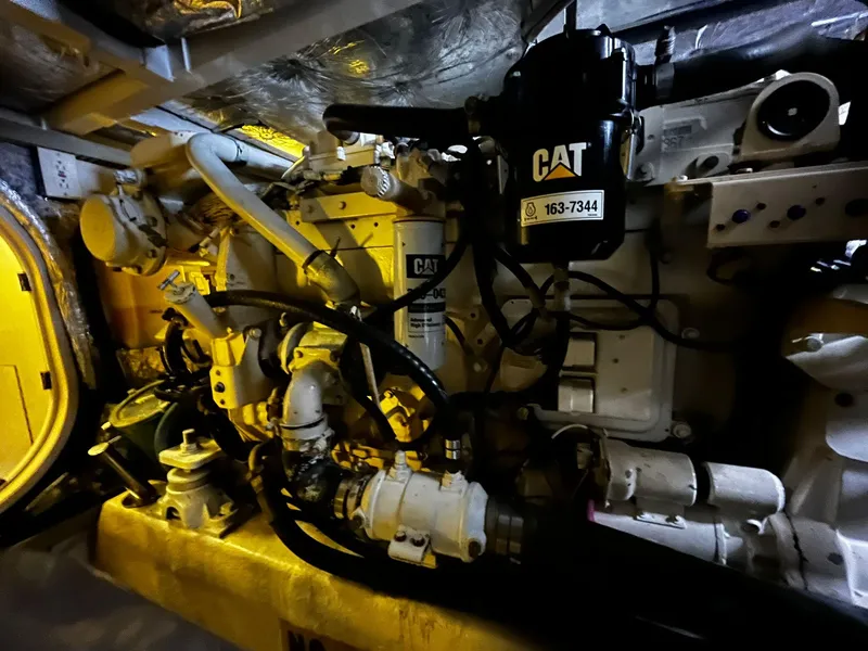 Slide: The Image of Engine room of a 2001 Fairline Squadron 55 yacht with CAT machinery. - 40