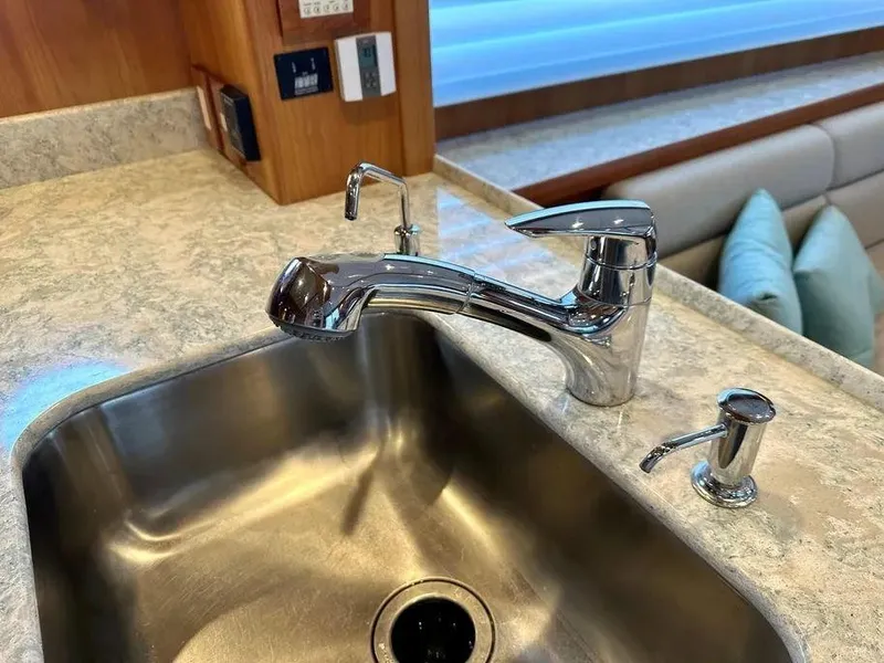 Slide: The Image of Modern kitchen sink and faucet in 2019 Kadey-Krogen 44AE yacht interior. - 21