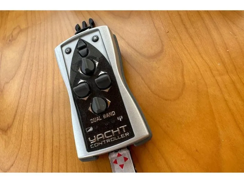 Slide: The Image of Remote yacht controller on wooden surface, Kadey-Krogen 44AE 2019 model. - 33