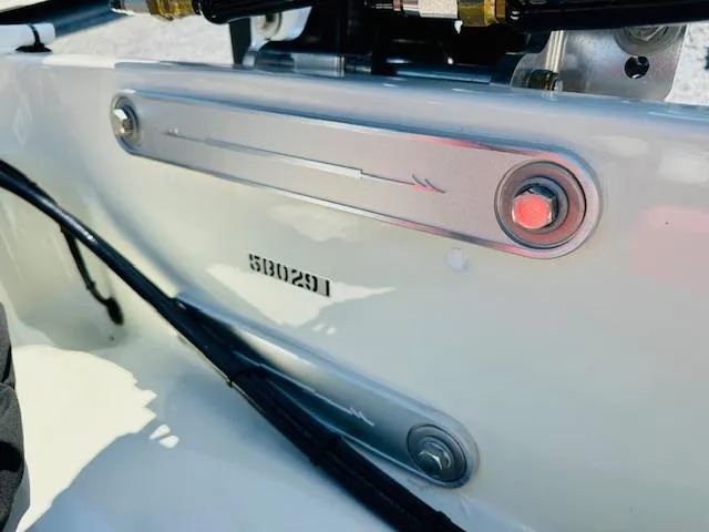 Slide: The Image of Close-up of 1986 Boston Whaler 150 Sport boat hull identification number. - 22