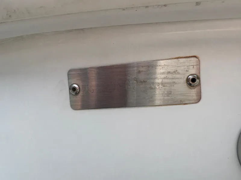 Slide: The Image of Metal identification plate on 2021 Hurricane Center Console SS 231 OB boat. - 19