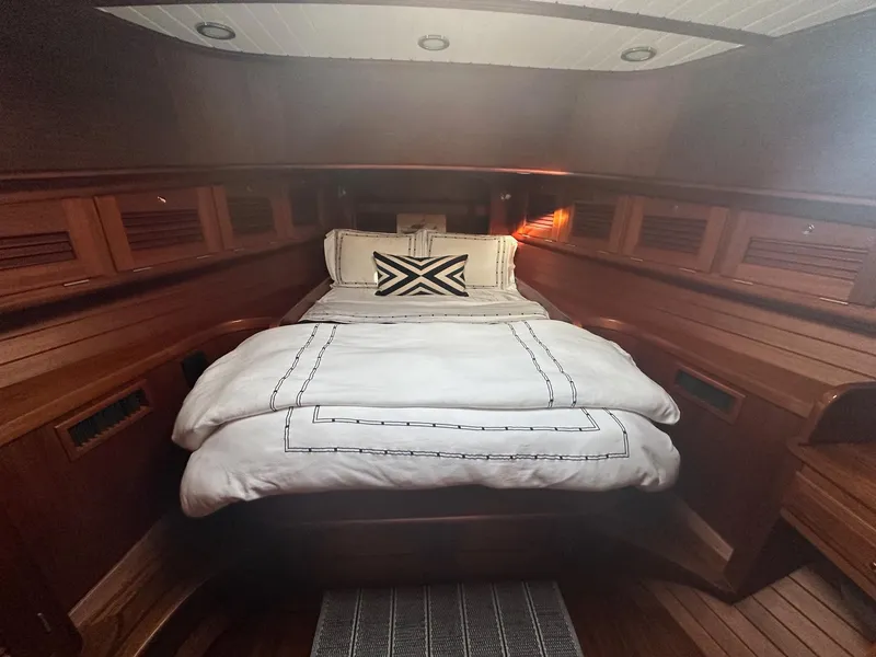 Slide: The Image of Luxurious cabin interior of 2003 Vicem 51 Classic yacht with elegant wood finish. - 11