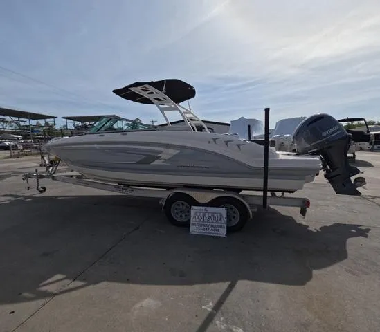 Slide: The Image of 2022 Chaparral 23 SSi OB boat in great condition on a trailer. - 3