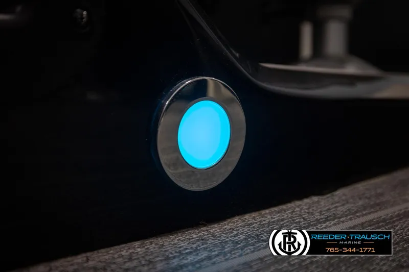 Slide: The Image of Blue LED light on 2022 Premier 230 Solaris RL boat interior. - 48