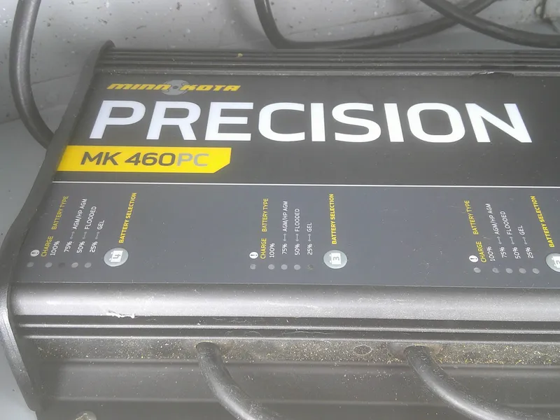 Slide: The Image of Minn Kota Precision MK 460PC charger on 2019 Lund 2000 Alaskan Tiller boat. - 6