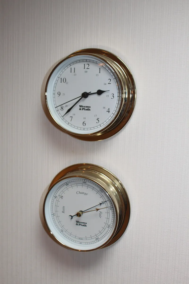 Slide: The Image of Brass clock & barometer - salon - 47