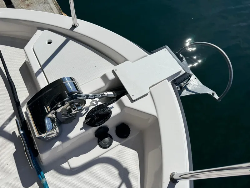 Slide: The Image of 2020 Ranger Tugs R-31 S boat anchor system with chain and winch. - 48