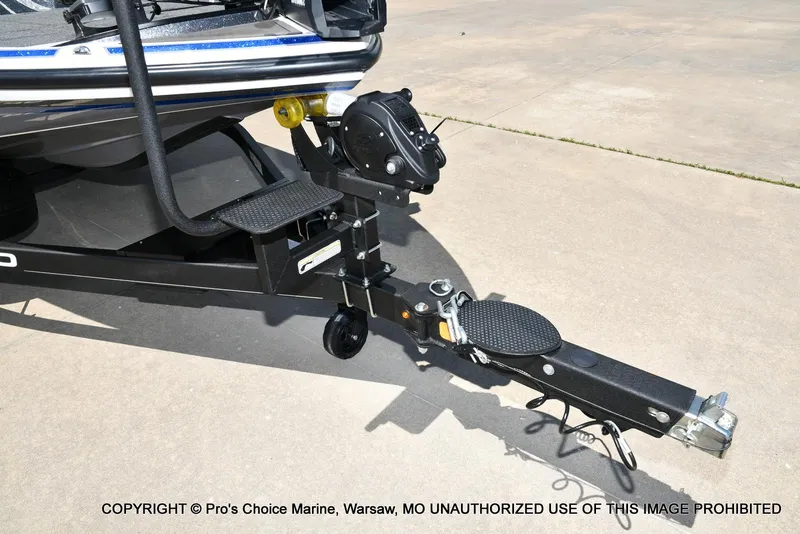 Slide: The Image of Trailer hitch of 2024 Nitro Z21 XL Pro boat on concrete surface. - 32