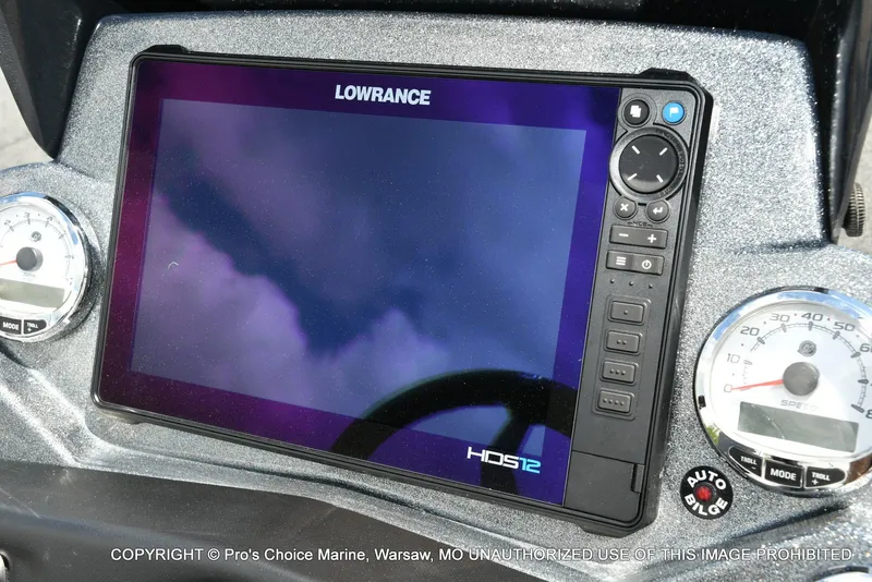 Slide: The Image of Dashboard of 2024 Nitro Z21 XL Pro with Lowrance HDS12 display and gauges. - 7