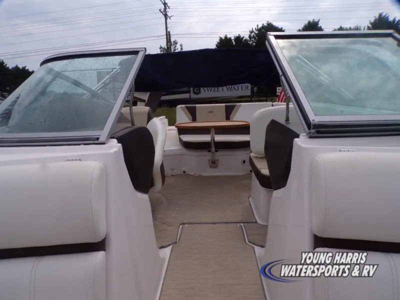 Slide: The Image of 2017 Regal 2000 ES boat interior with seating and table, Young Harris Watersports & RV. - 11