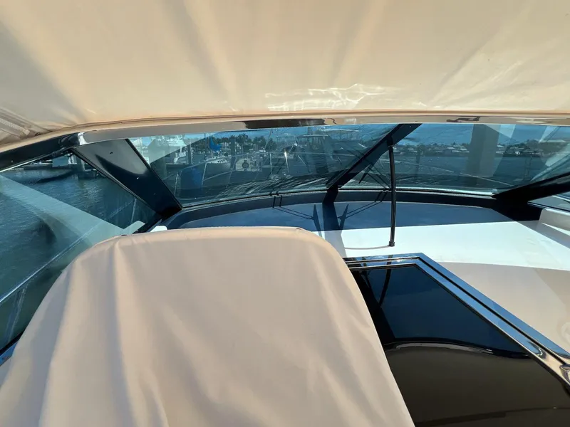 Slide: The Image of 2001 Uniesse 42 Open yacht interior with panoramic windows and sleek design. - 22