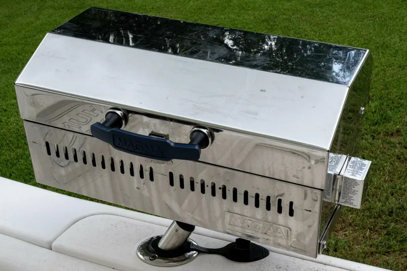 Slide: The Image of Stainless steel Magma grill mounted on a 2017 Sea Hunt Ultra 225 boat. - 37