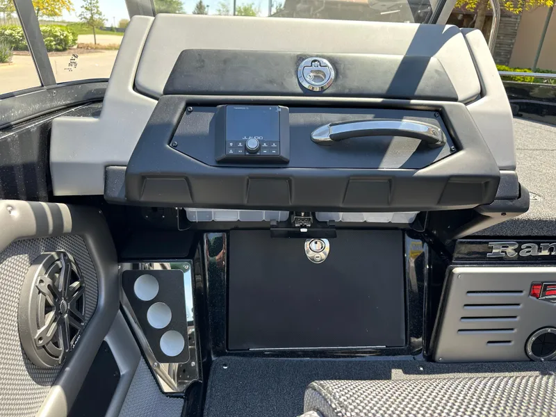 Slide: The Image of Control panel of 2025 Ranger 620FS Cup Equipped boat, featuring modern design and technology. - 12