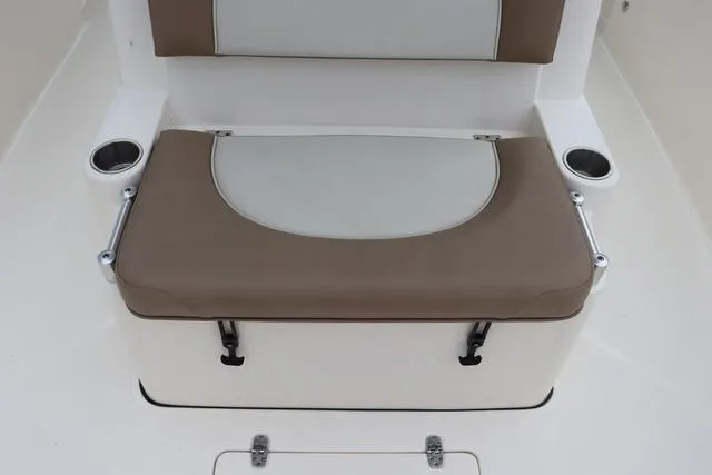 Slide: The Image of 2023 Sea Born LX26 boat seat with cup holders and storage compartment. - 20